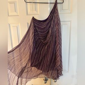 Leon Max one shoulder silk dress- M